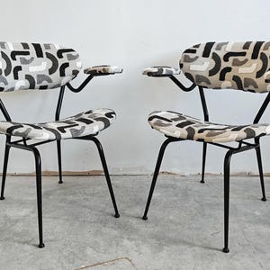 Pair of Mid Century Modern Armchairs designed by Gastone Rinaldi for RIMA // Made in Italy in 1950s