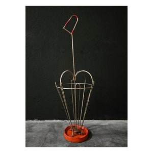 Mid Century Modern Umbrella Stand // Vintage Umbrella Stand in style of Mathieu Mategot // Made in France in 1950s