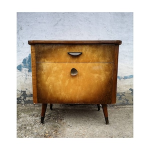 Mid Century Modern Nightsand // Vintage Nightstand, Made in West Germany, 1960s