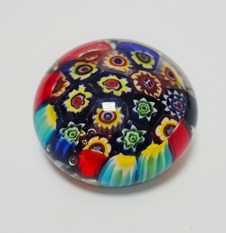 Set of 5 Millefiori Paper Weights // Murano Glass Paperweight // Murano Millefiori // Made in Italy in 1970s image 2