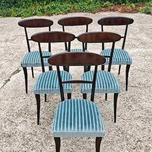 Set of 6 Very Rare Mid Century Modern Dining Chairs attr. to Ico Parisi // Made in Italy in 1950s
