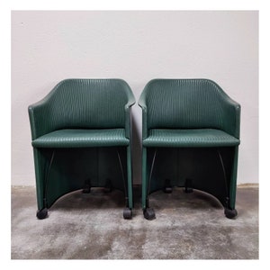 Pair of Extremely Rare Leather Armchairs by Afra and Tobia Scarpa for Maxalto // Artona Armchair Model 8551 // Made in Italy in 1985