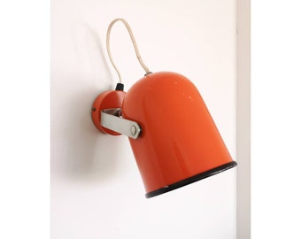Orange Space Age Cone // Vintage Wall Lamp // Retro Orange Lamp 1970s
