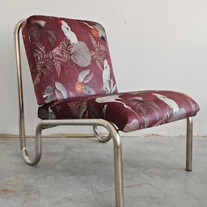 Paar extrem seltener minimalistischer Bauhaus Lounge Chairs // Bauhaus Edelstahlsessel // Made in West Germany in den 1950er Jahren