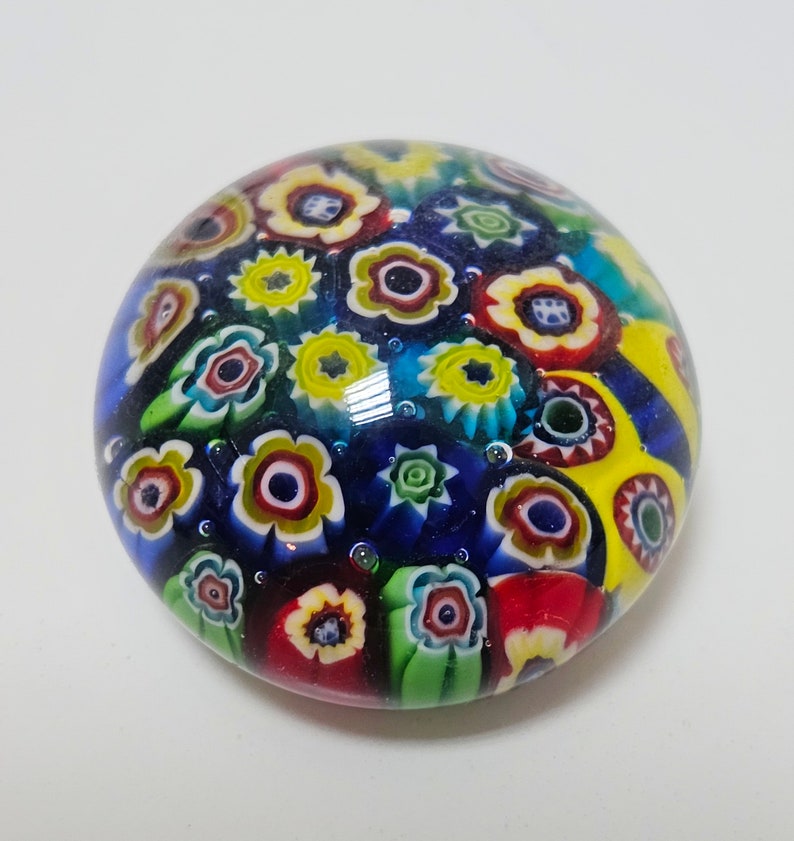 Set of 5 Millefiori Paper Weights // Murano Glass Paperweight // Murano Millefiori // Made in Italy in 1970s image 6