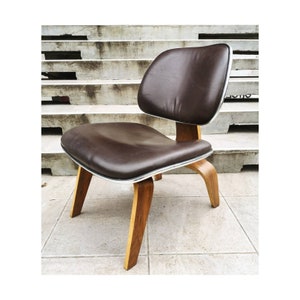 Eames style LCW Santos Palisander Chair // Eames Molded Plywood Chair replica // Mid Century Modern Eames Chair 1990s