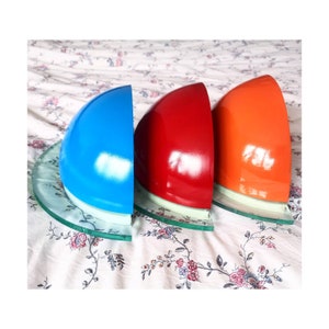 1of3 Refurbished Vintage Space Age Sconces // Space Age Wall Lights // Half Moon Lights // Made in Yugoslavia in 1970s