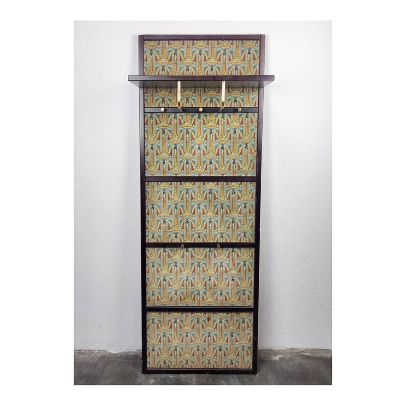 Antique Wall Mounted Coat Rack // Art Deco Coat Rack in Wood Etsy