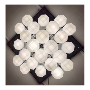 Monumental Flush Mount by Motoko Ishii / Huge Space Age Ceiling Lamp / Diamond Shaped Flush Mount by Staff / Made in West Germany in 1970s image 4