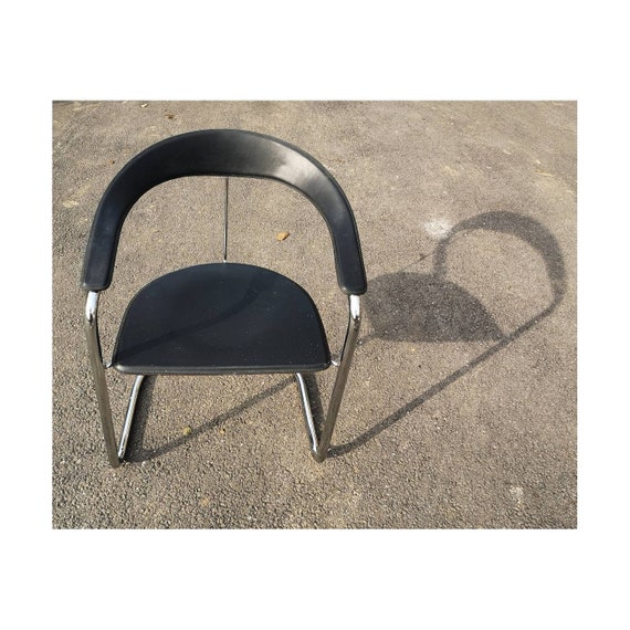 Set of 4 Ursula Chairs by Arrben / Vintage Tubular Leather Set of 4 Ursula Chairs by Arrben / Vintage Tubular Leather