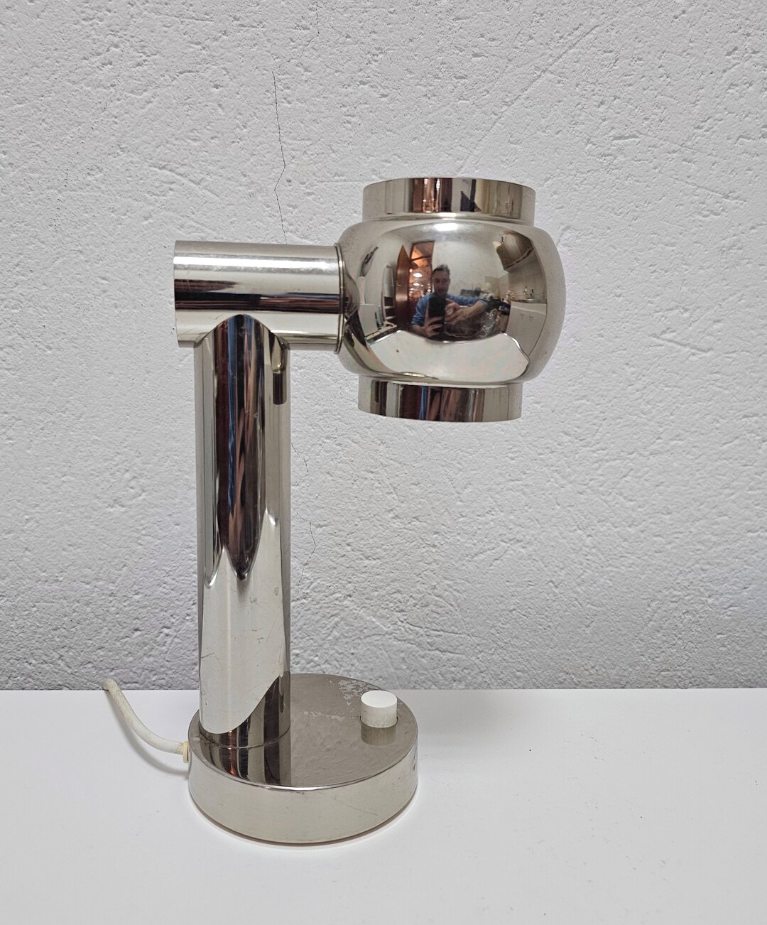 Small Space Age Table Lamp Done in Chrome With Revolving Shade // Made ...