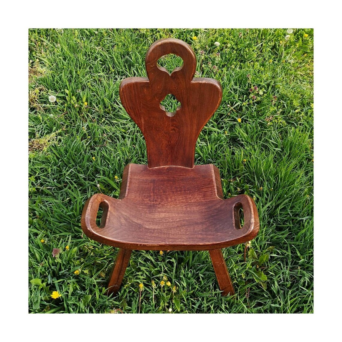 1900s Antique Spanish Birthing Chair With 4 Legs // Solid Wood Etsy