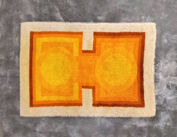 Verner Panton パントン ヴィンテージラグ DESSO マット Original Verner Panton Romantica Rug // Mid Century Modern