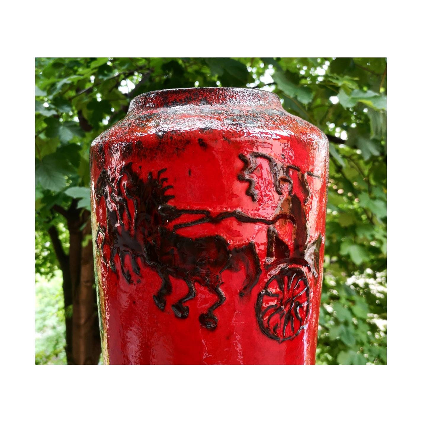 XXL Mid Century Modern Wedt German Pottery / Scheurich Vase XXL Mid Century Modern Wedt German Pottery / Scheurich Vase