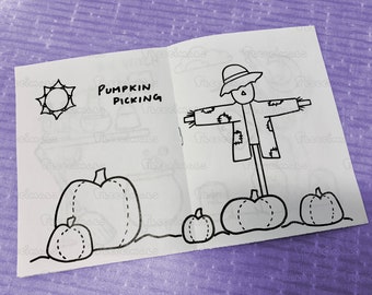 Printable Halloween Mini Coloring Book