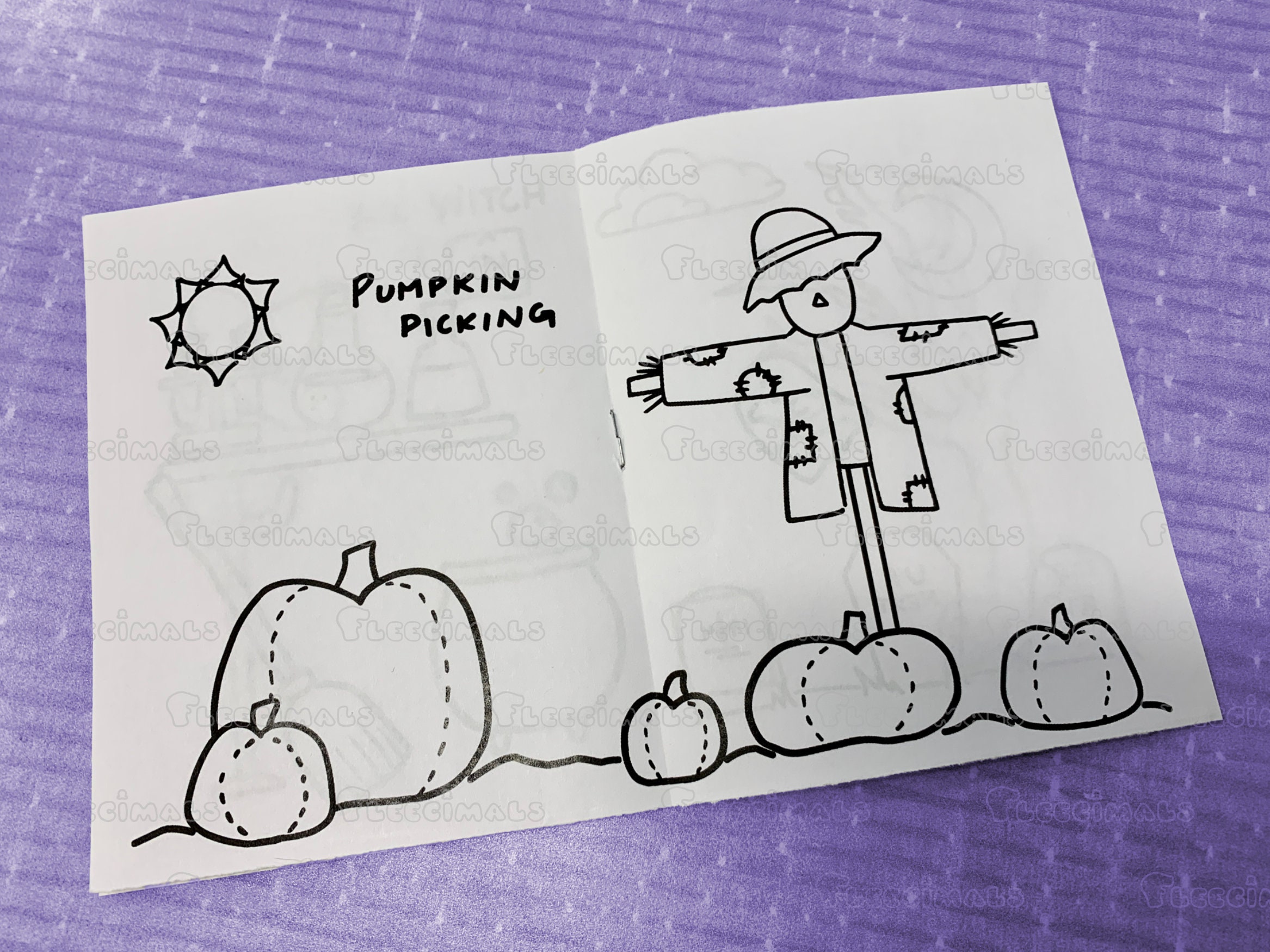 Printable Halloween Mini Coloring Book Etsy