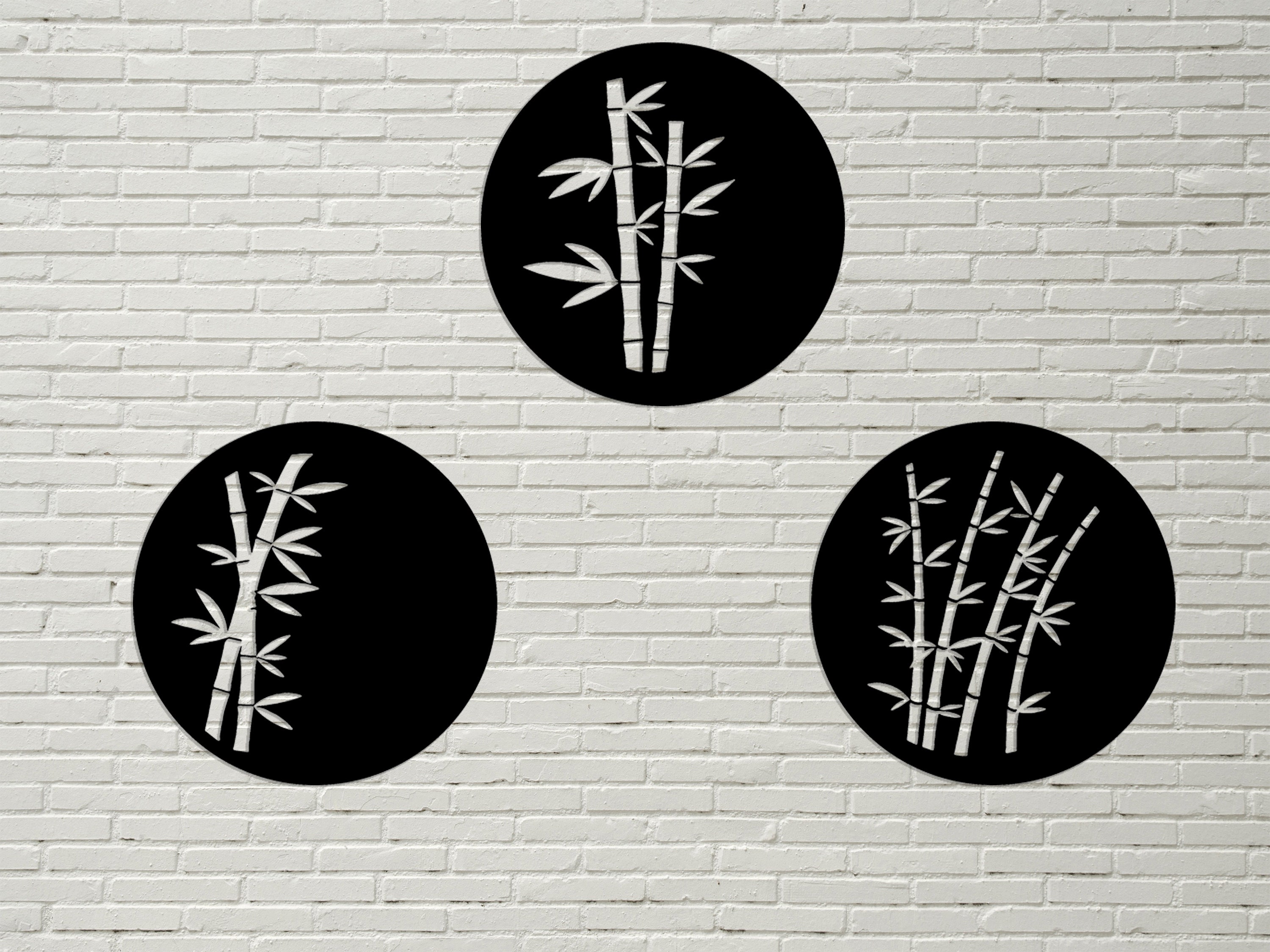 Bamboo Wooden Wall Art Bambu Decor Tropical House Idea Etsy