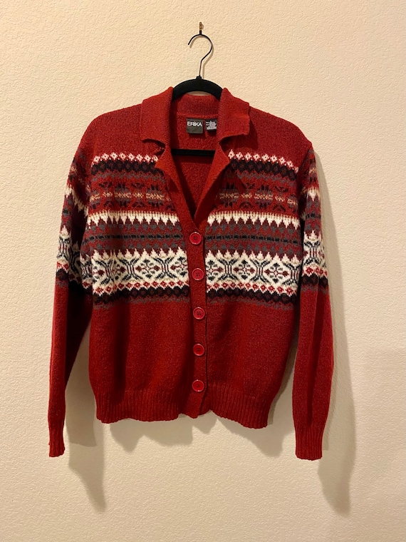 Vintage Collared Cardigan Sweater