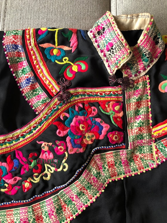 Vintage Hmong Chinese Shirt Jacket - image 2