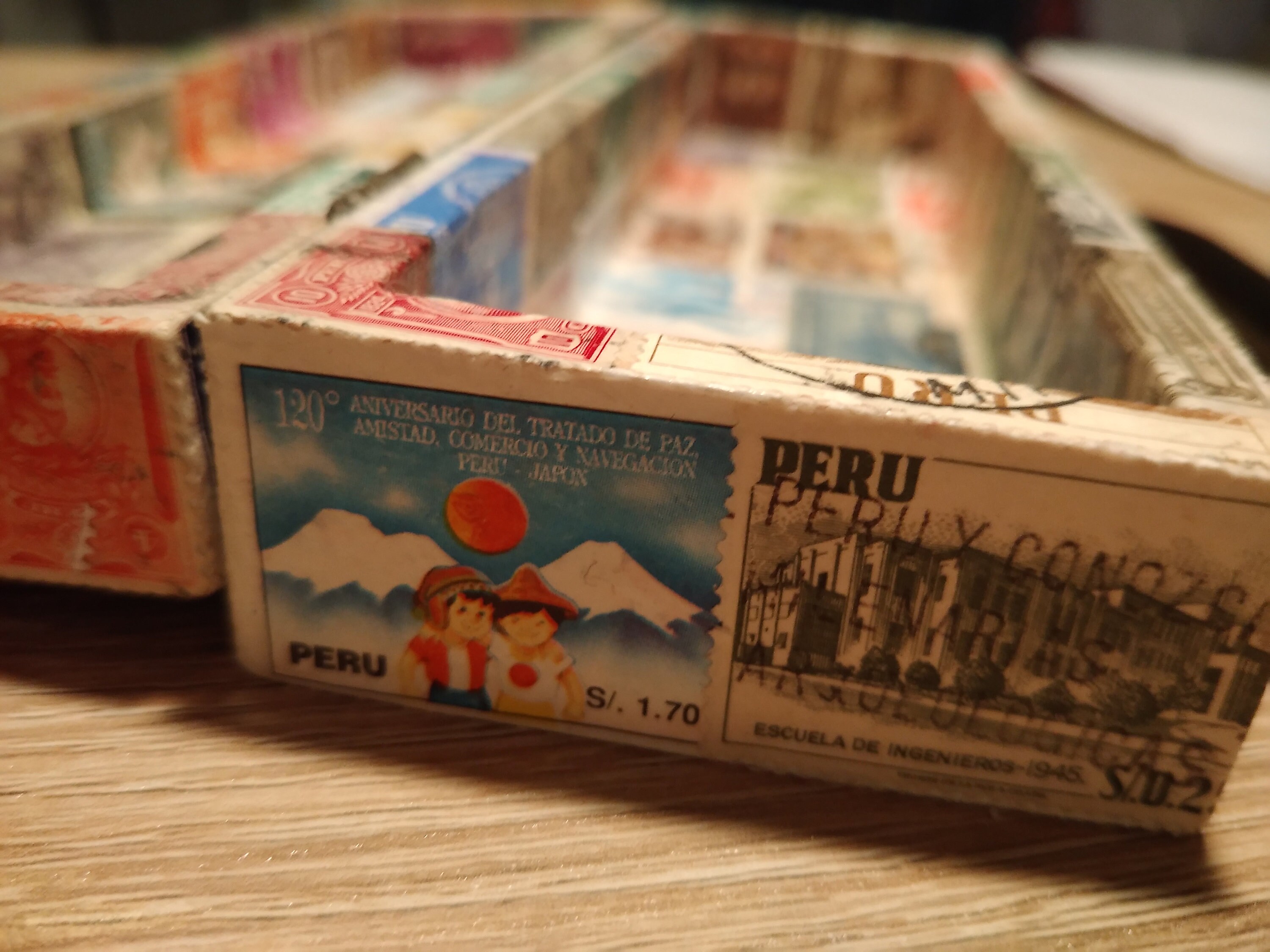 Perú sellos postales único de madera oficina escritorio lápiz | Etsy