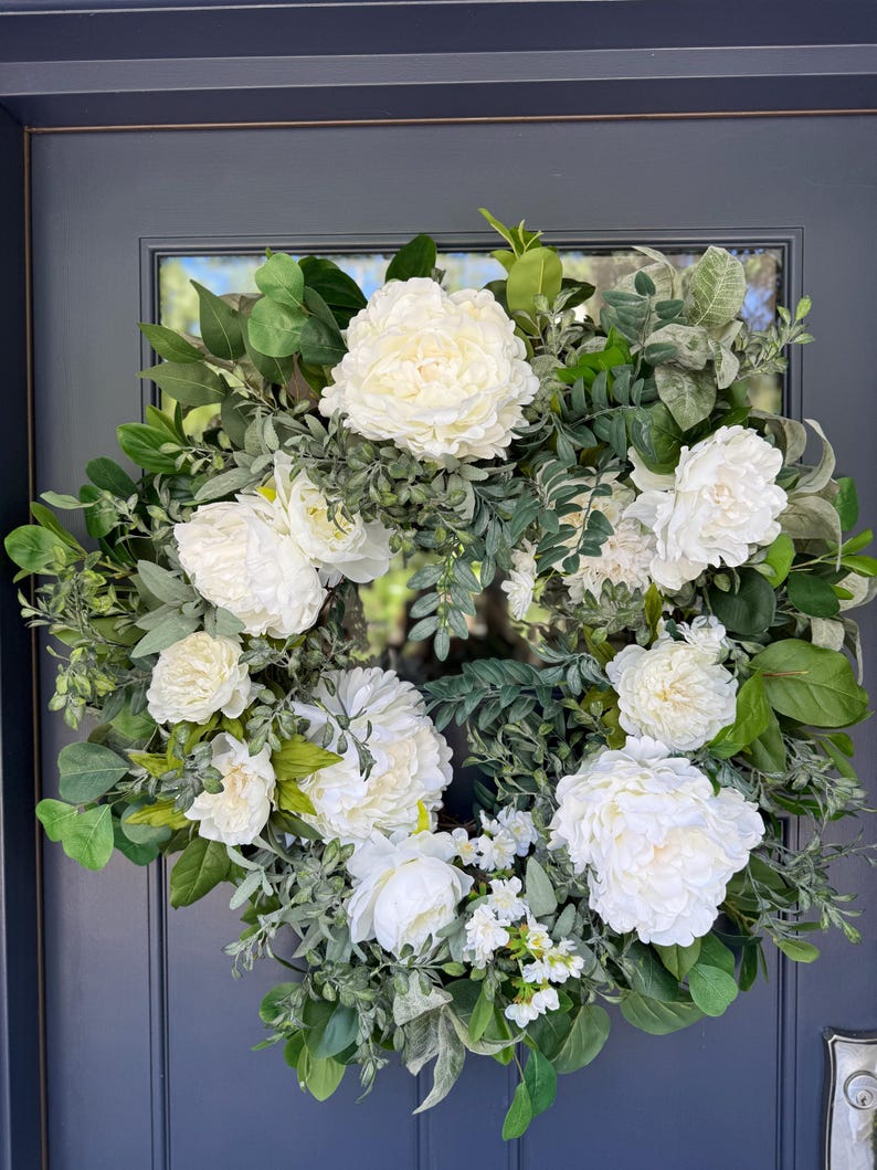 White Peony Wreath For Front Door Etsy white-peony-wreath-for-front-door-etsy