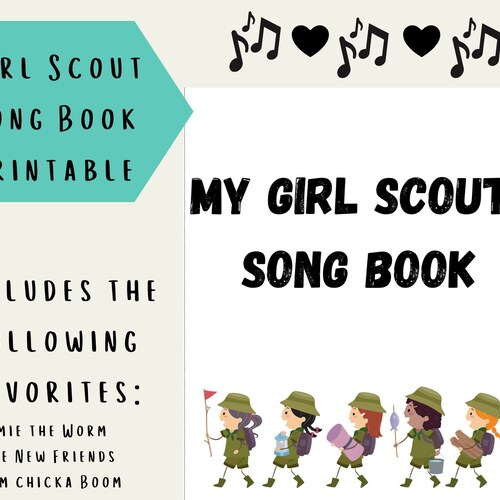 GIRL SCOUT Song Book Brownie Daisy Junior Girl Scout Songs Etsy