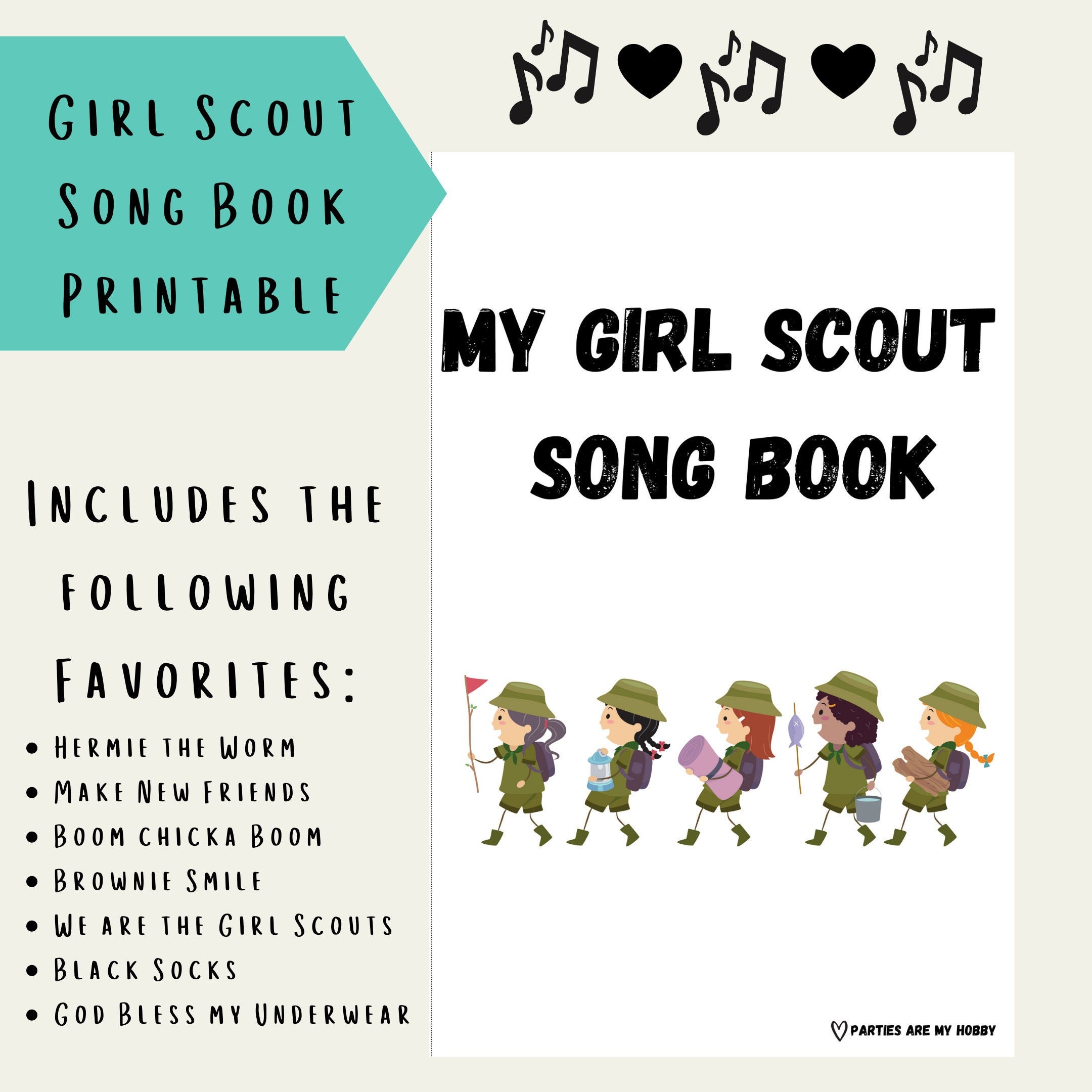 Girl Scout Make New Friends Song Lyric Poster Letter Size 