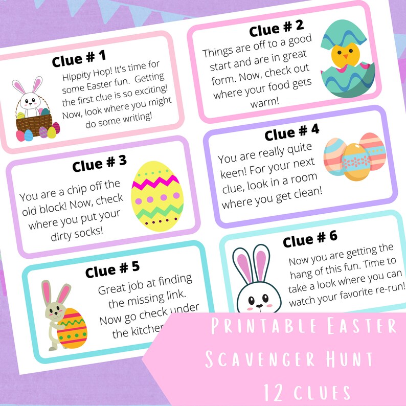 Easter Printable Scavenger Hunt Etsy Easter Printable Scavenger Hunt Etsy