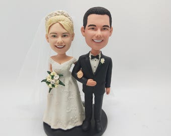 Personalized Polymer Clay Portrait Gift,Custom Couple Figurine,