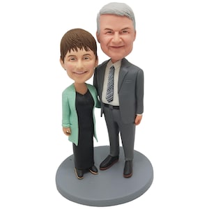 Custom Couple Bobbleheads, 50th Anniversary Gifts For Parents, Personalized Happy Couple Bobblehead, Custom Couple Christmas Bobbleheads