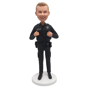 Custom Police Officer Bobblehead,Custom Sheriff, Prosecutor Bobbleheads,Custom Policemen Bobblehead,  Personalized Patrol Bobbleheads,