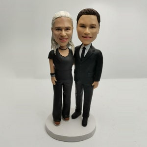 Custom Couple Bobbleheads, 50th Anniversary Gifts For Parents, Personalized Happy Couple Bobblehead, Custom Couple Christmas Bobbleheads
