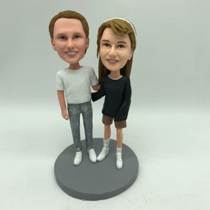 Custom Couple Bobbleheads, Wedding Anniversary Gift For Couple, Unique Christmas Gifts For Couples, Personalized Wedding Gifts For Couple,