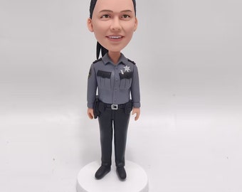 Personalized Figurine Gift,Custom Police Officer Bobblehead,