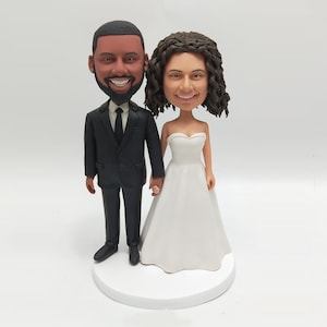 Custom Bobblehead Wedding Cake Topper, Personalized Wedding Cake Bobbleheads, Custom Figurine Wedding Cake Topper, Custom Wedding Bobblehead