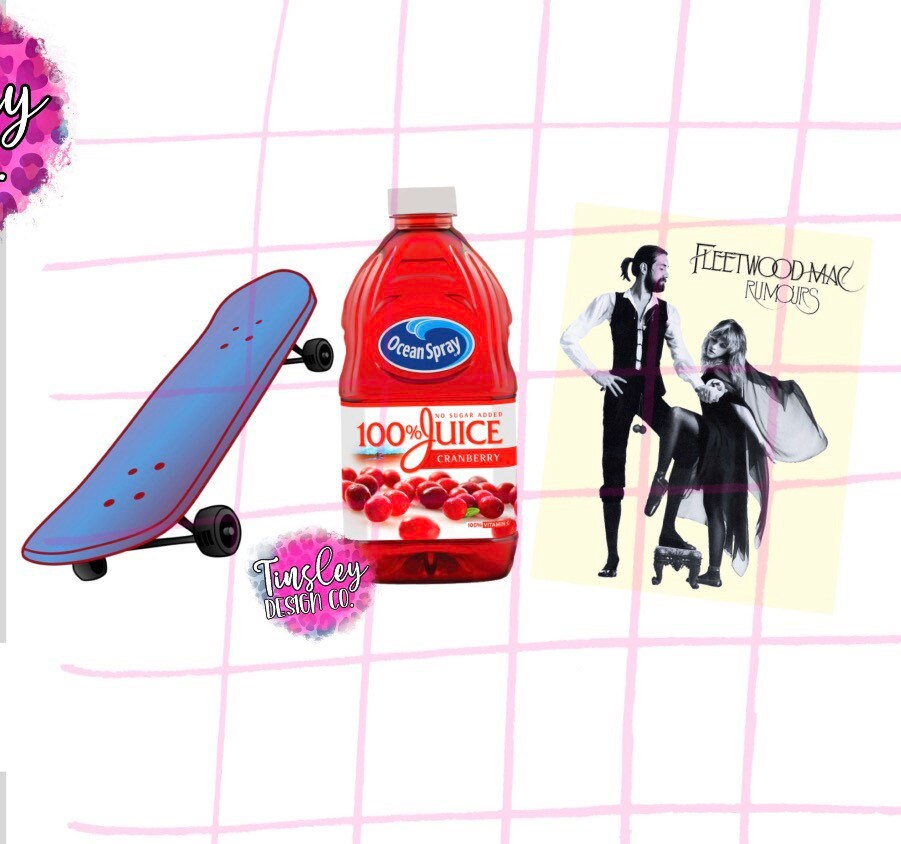 Skateboard cranberry juice music Ready to press sublimation Etsy