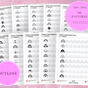 6.Advanced Patterns training sheets! Pdf,jpeg. Mandala art, ornaments, digital paper, instant downloads, handmade, art therapy, calligraphy