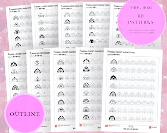 6.Advanced Patterns training sheets! Pdf,jpeg. Mandala art, ornaments, digital paper, instant downloads, handmade, art therapy, calligraphy