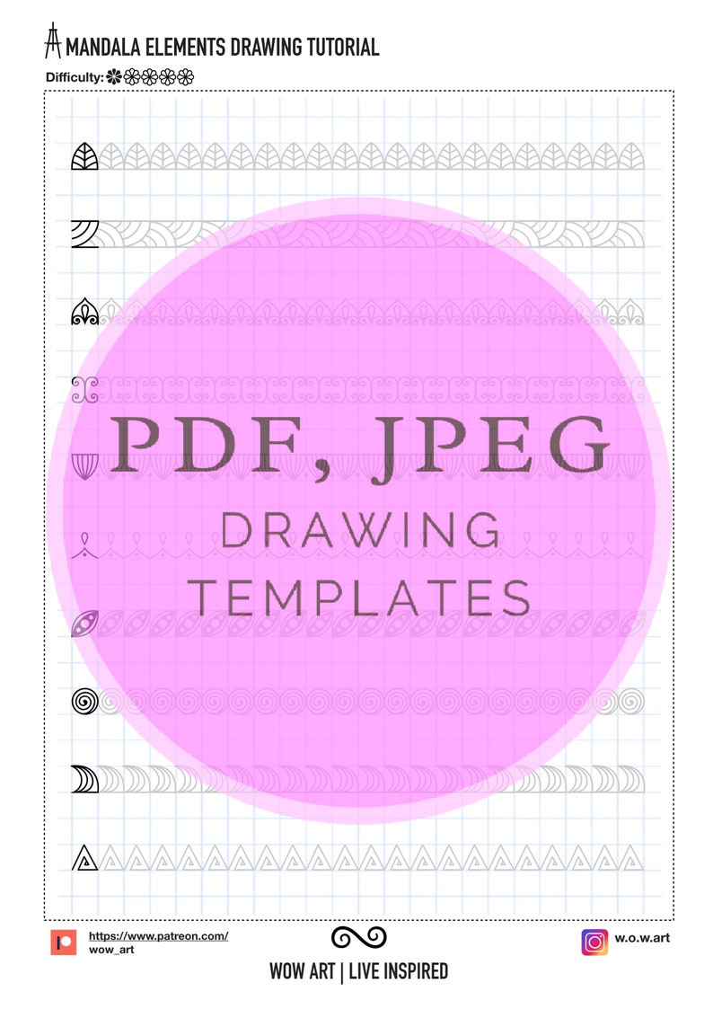 2.NOUVEAUTÉ Feuilles de formation sur les modèles de 1 x 1 cellule pour les débutants Pdf, jpeg. Art mandala, bricolage, téléchargements instantanés, lettrage, art-thérapie, calligraphie image 4