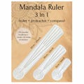 Mandala WOW Ruler 3-in-1 Compass + Protractor + Ruler, Dot Mandala Tool, Stencil for Mandala Art, D30cm/12 inc. D60cm/24 inc. D100cm/40inc. product logo