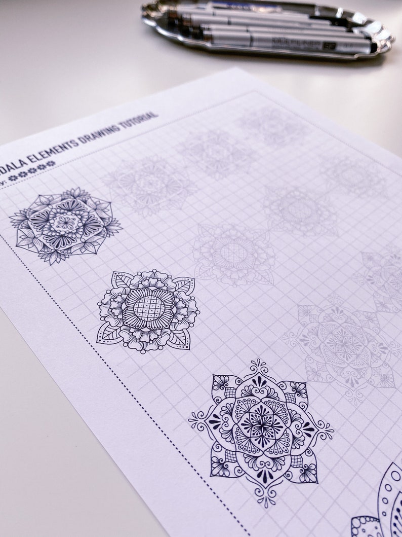 Patterns Training Sheets Pdf Templates. Mandala Art Etsy
