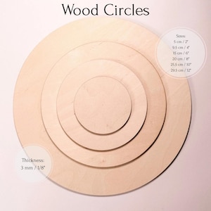Kółka drewniane, okrągła deska, kółka ze sklejki brzozowej do majsterkowania, materiały do rękodzieła, tablice do kolorowania, sztuka mandali, znaki, wycinane laserowo puste elementy do majsterkowania, 3 mm