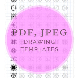 19.NOUVEAUTÉ 2 x 2 cellules Feuilles de formation sur les modèles Pdf, jpeg. Art mandala, bricolage, papier numérique, téléchargements instantanés, lettrage, art-thérapie, calligraphie image 5