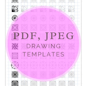 19.NOUVEAUTÉ 2 x 2 cellules Feuilles de formation sur les modèles Pdf, jpeg. Art mandala, bricolage, papier numérique, téléchargements instantanés, lettrage, art-thérapie, calligraphie image 3