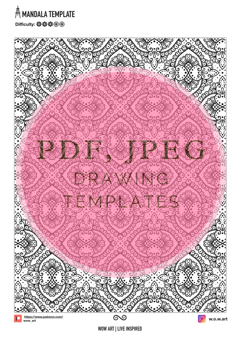 14.Mosaic Patterns training sheets Pdf,jpeg. Mandala art, ornaments, digital paper, instant downloads, handmade, art therapy, calligraphy image 6