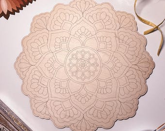 Wooden mandala for coloring, Art therapy, DIY craft, adult coloring, wall art, painting, home decor,easy drawing,coloring boards,mandala art