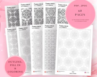 14.Mosaic Patterns training sheets! Pdf,jpeg. Mandala art, ornaments, digital paper, instant downloads, handmade, art therapy, calligraphy