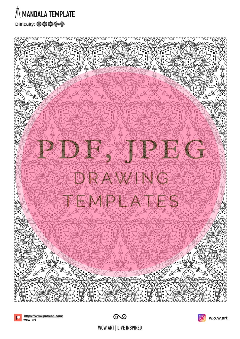 14.Mosaic Patterns training sheets Pdf,jpeg. Mandala art, ornaments, digital paper, instant downloads, handmade, art therapy, calligraphy image 8