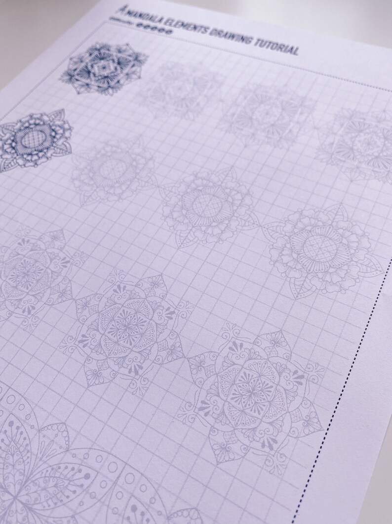 Patterns Training Sheets Pdf Templates. Mandala Art Etsy