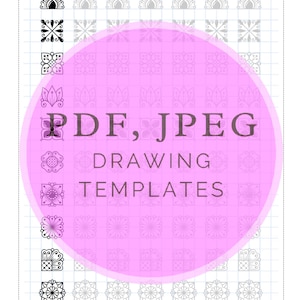 19.NOUVEAUTÉ 2 x 2 cellules Feuilles de formation sur les modèles Pdf, jpeg. Art mandala, bricolage, papier numérique, téléchargements instantanés, lettrage, art-thérapie, calligraphie image 6